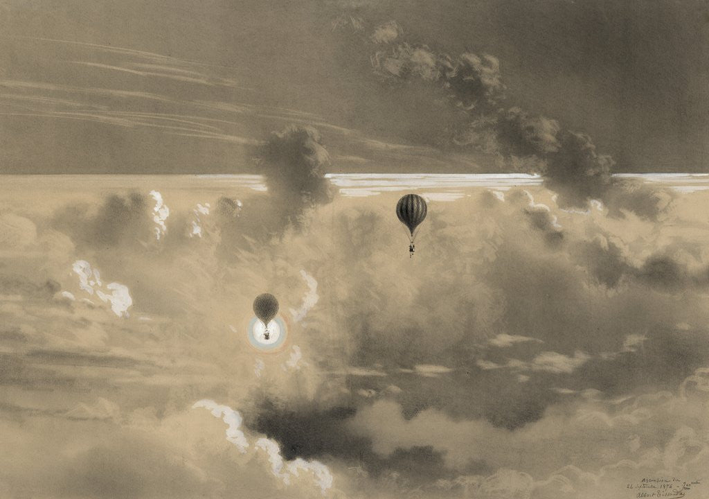 Detail of Drawing of Zenith balloon by Albert Tissandier
