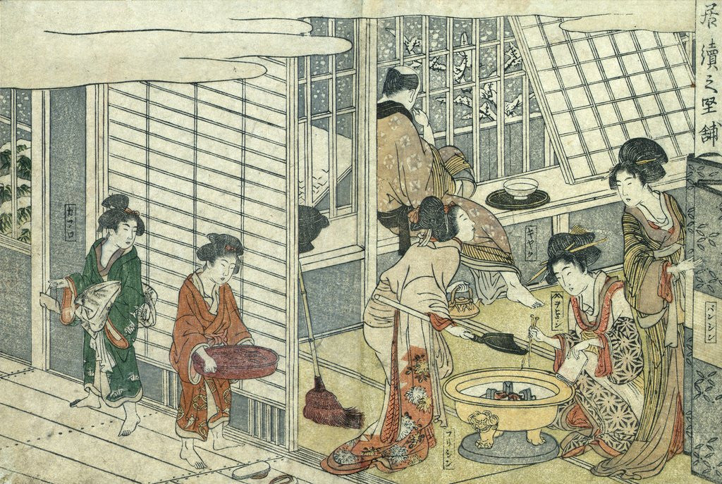 Detail of House of Ichizuke by Kitagawa Utamaro