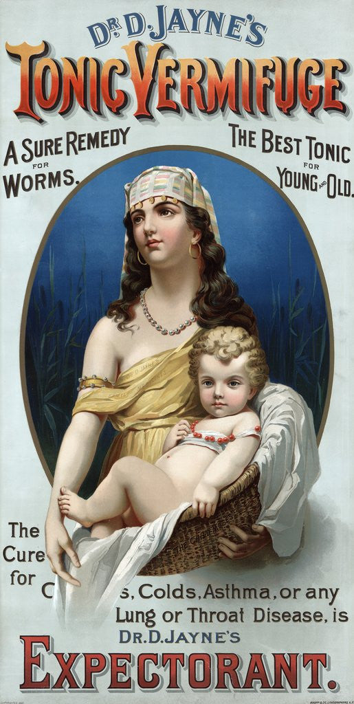 Detail of Advertisement for Dr. D. Jayne's tonic vermifuge by Anonymous