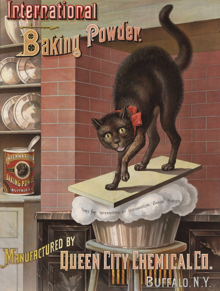 Detail of Advertisement for International baking powder by Anonymous