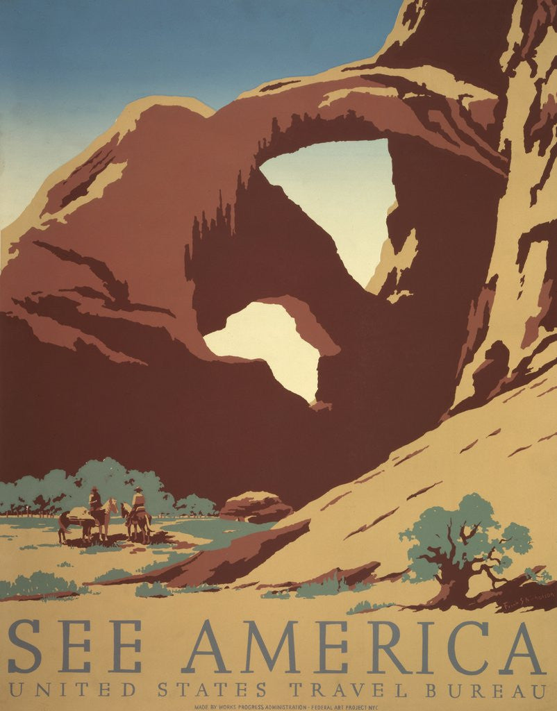 Detail of See America poster by Frank S. Nicholson