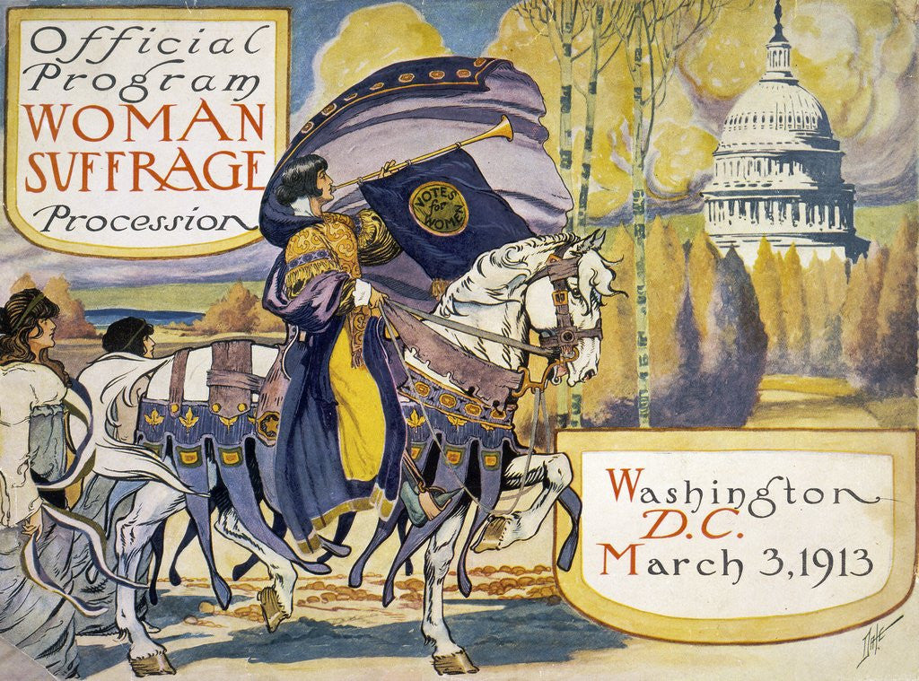 Detail of Official program woman suffrage procession by Anonymous
