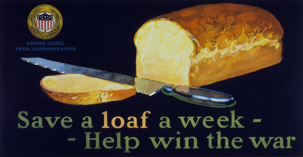 Detail of Save a loaf a week - help win the war poster by Anonymous