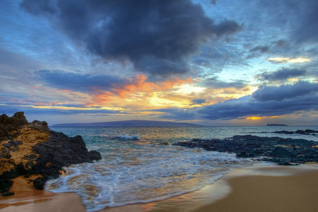 Detail of Sunset over Secret Beach at Makena on Maui by Anonymous
