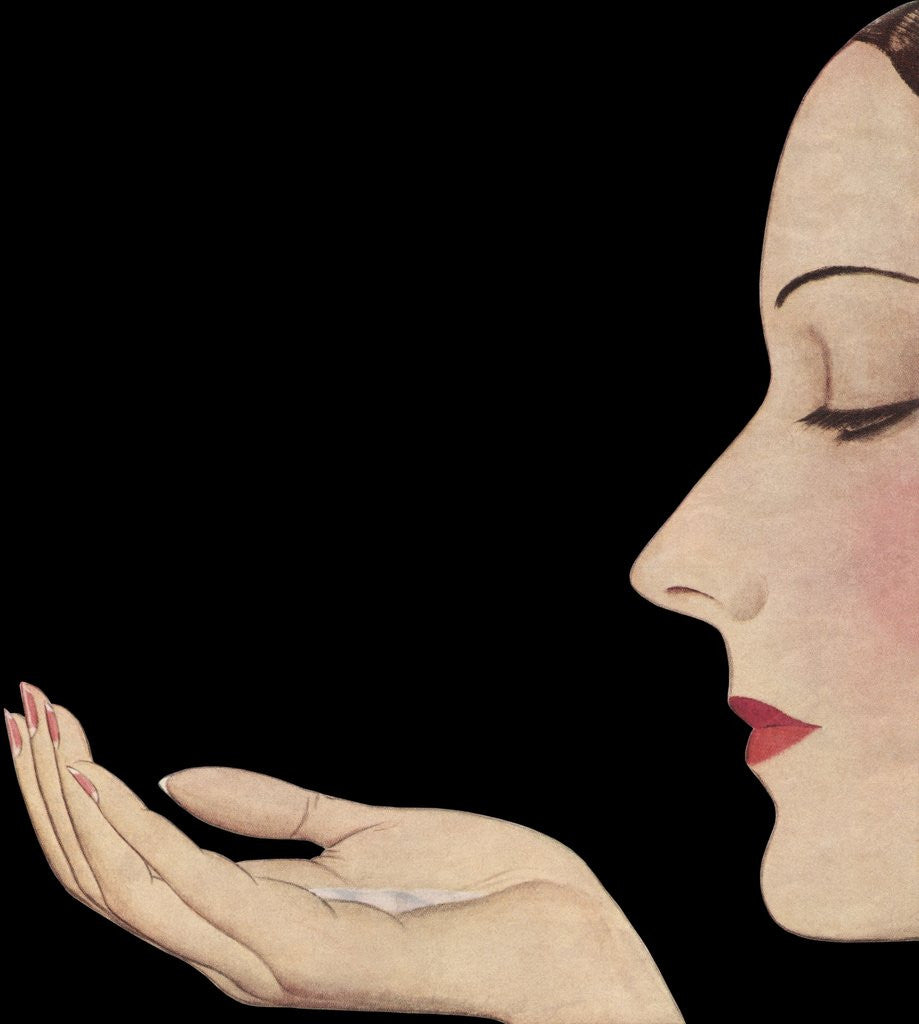 Detail of Woman in profile with soap flakes by Anonymous