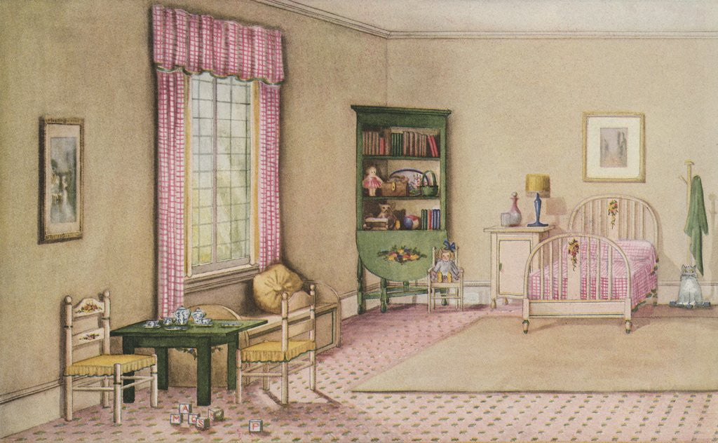Detail of Little girl's bedroom by Anonymous