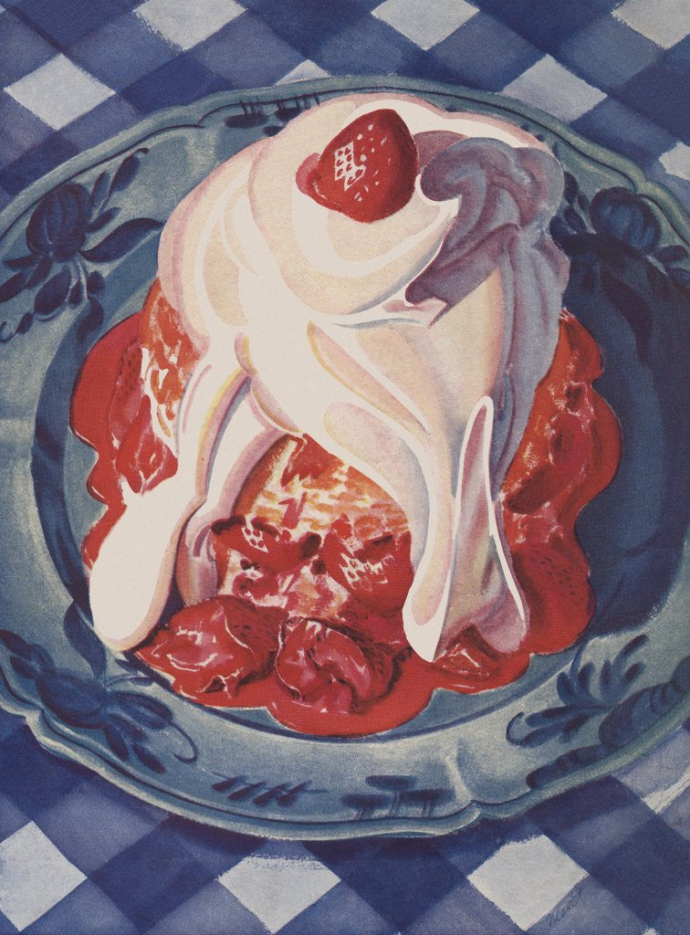 Detail of Strawberry shortcake by Anonymous