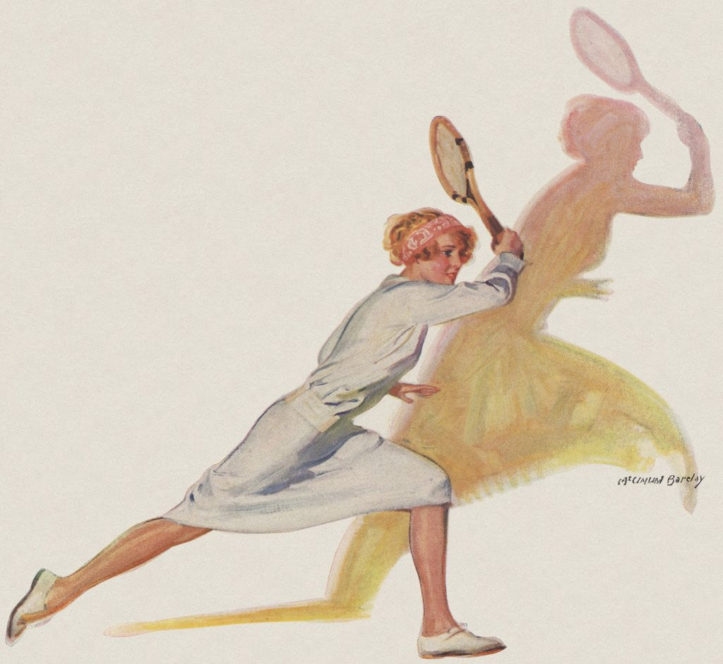 Detail of Woman tennis player by Anonymous