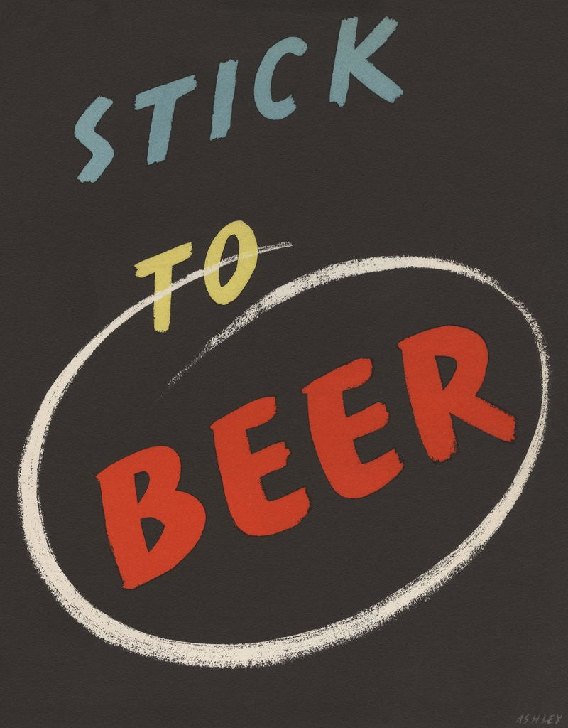 Detail of Stick to Beer advertisement by Anonymous