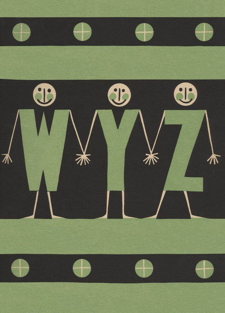 Detail of Personified letters W Y Z by Corbis