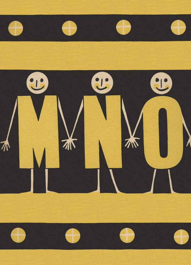 Detail of Personified letters M N O by Corbis