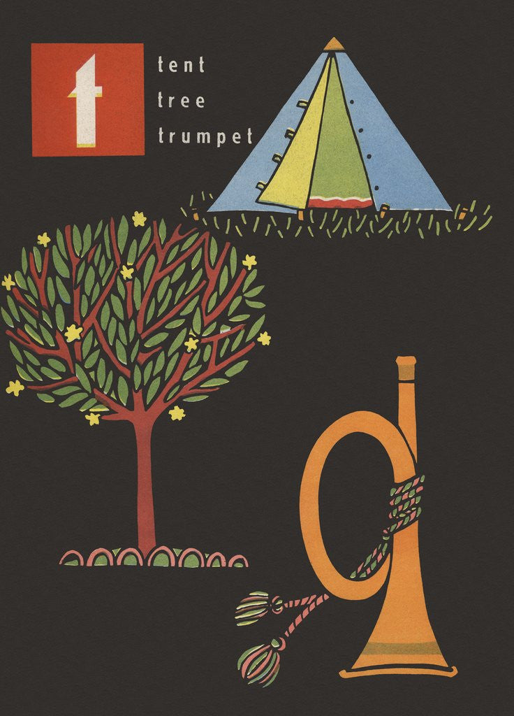 Detail of T is for tent tree trumpet by Anonymous