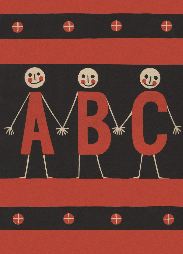Detail of Personified letters A B C by Corbis