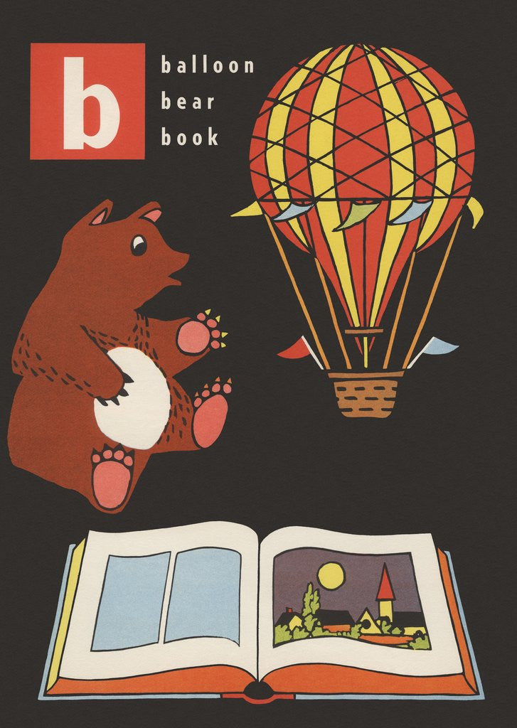 Detail of B is for balloon bear book by Corbis