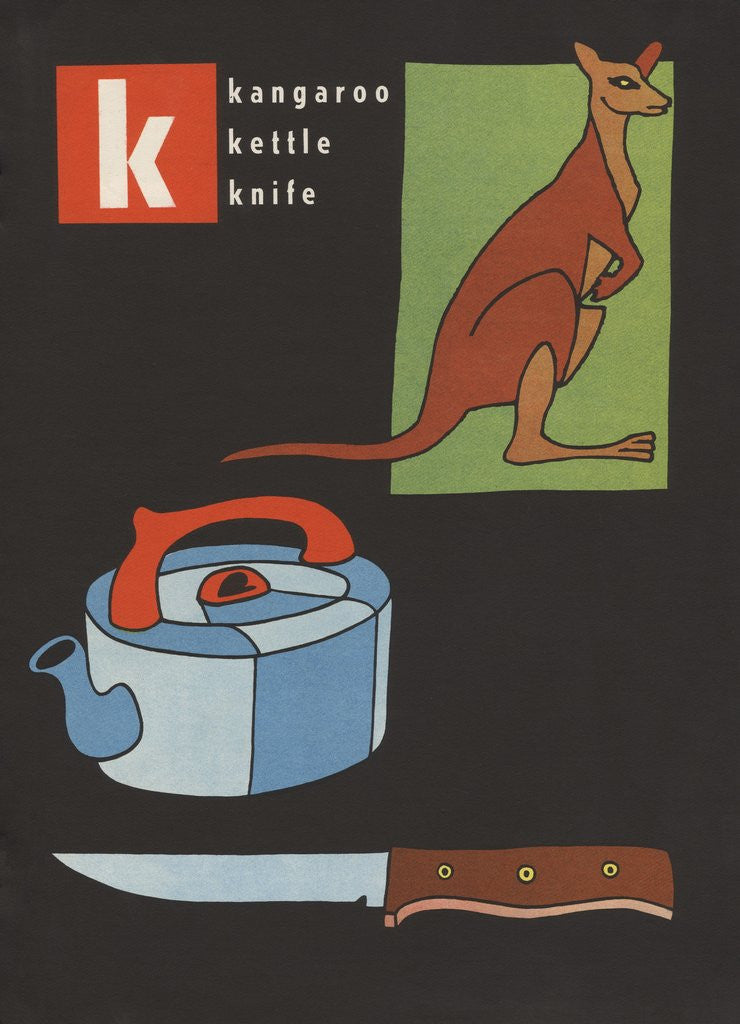 Detail of K is for kangaroo kettle knife by Corbis