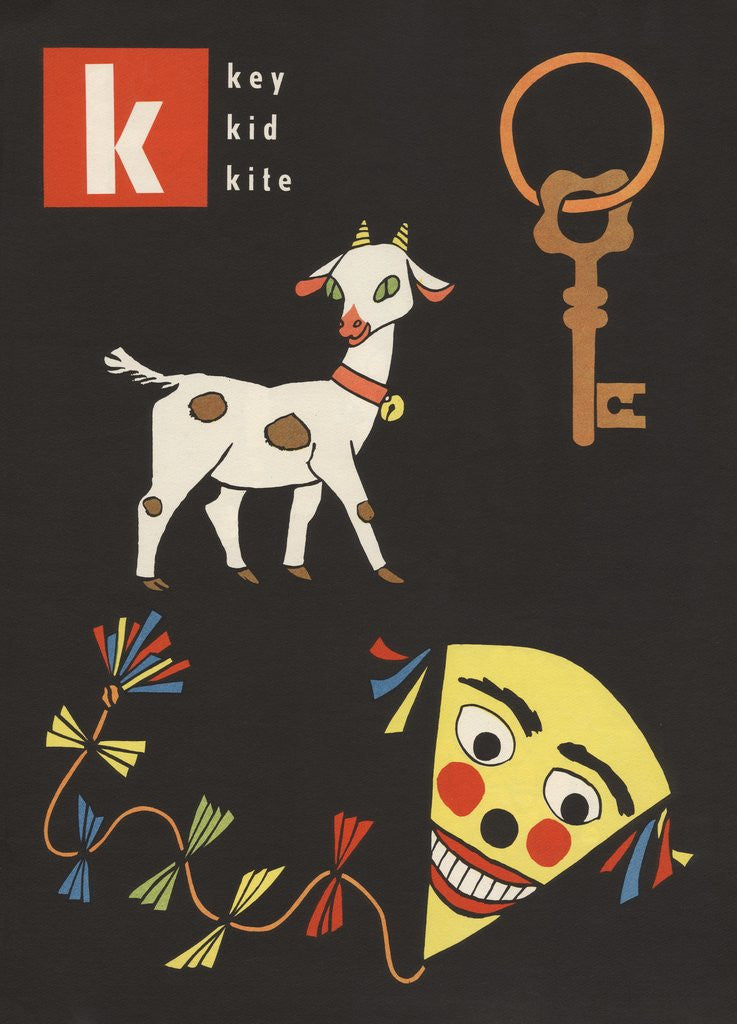 Detail of K is for key kid kite by Anonymous