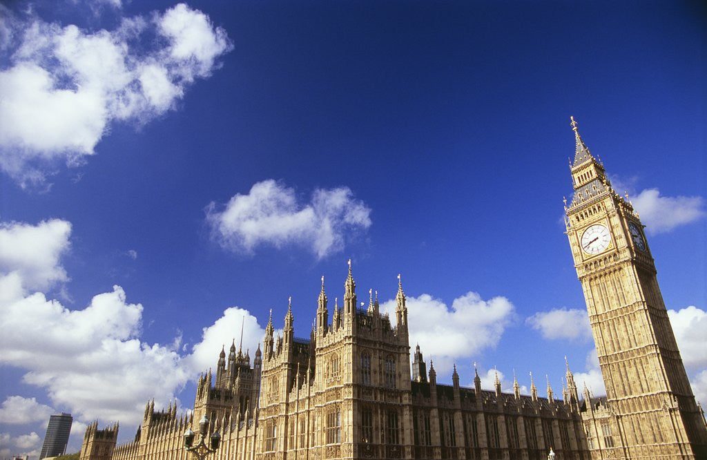 Detail of Houses of Parliament and Big Ben, London, UK by Corbis