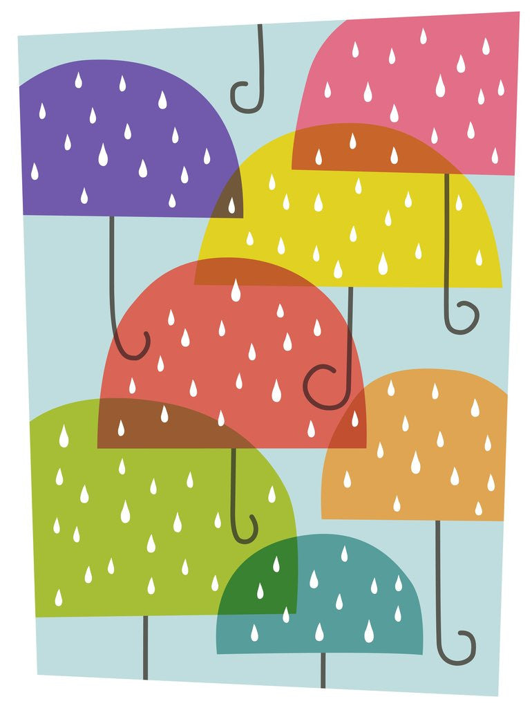 Detail of Raining umbrellas by Anonymous