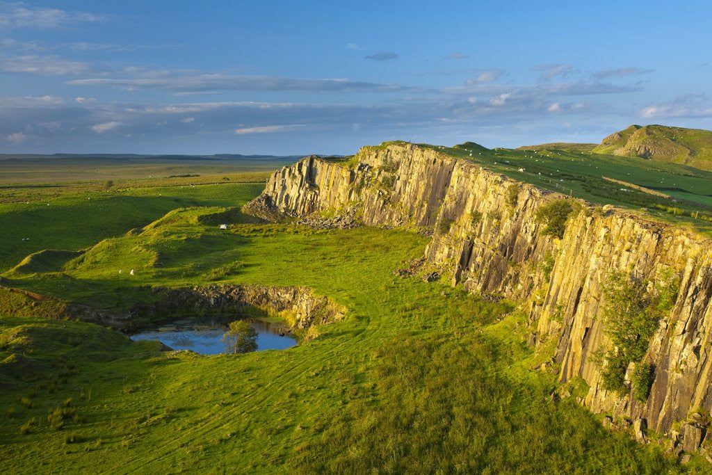Detail of Walltown Crags and the route of Hadrian's Wall along the Great Whin Sill by Anonymous