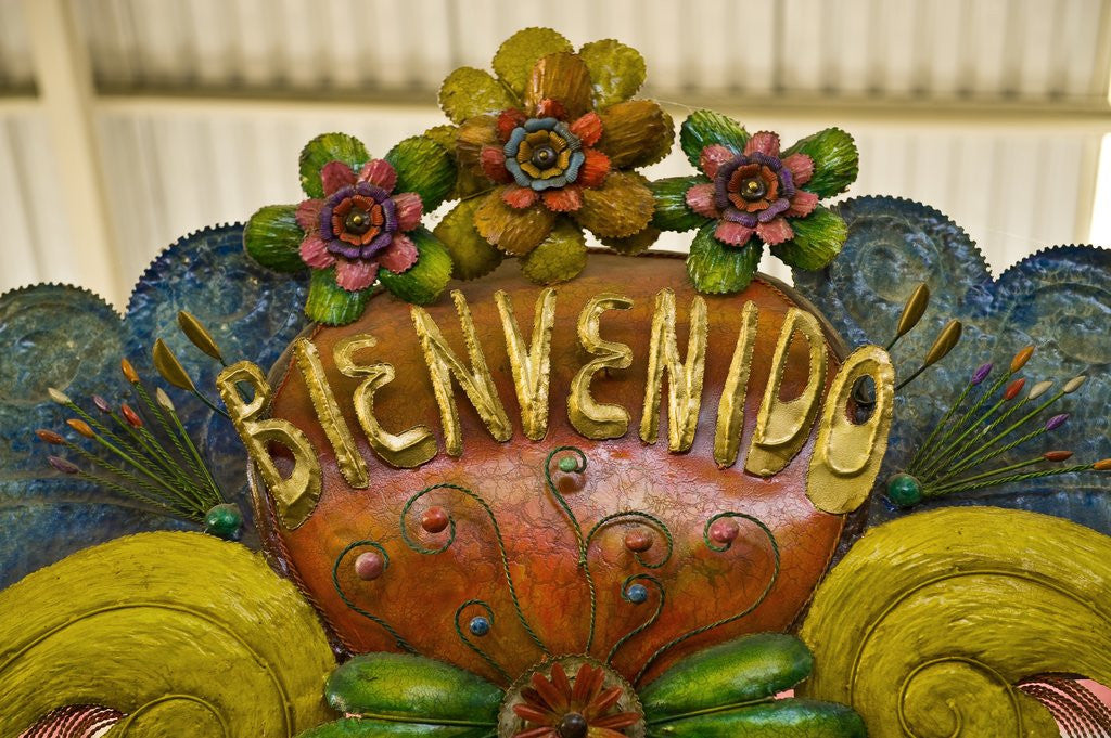 Detail of Welcome sign on a street in San Miguel de Allende, Mexico by Anonymous