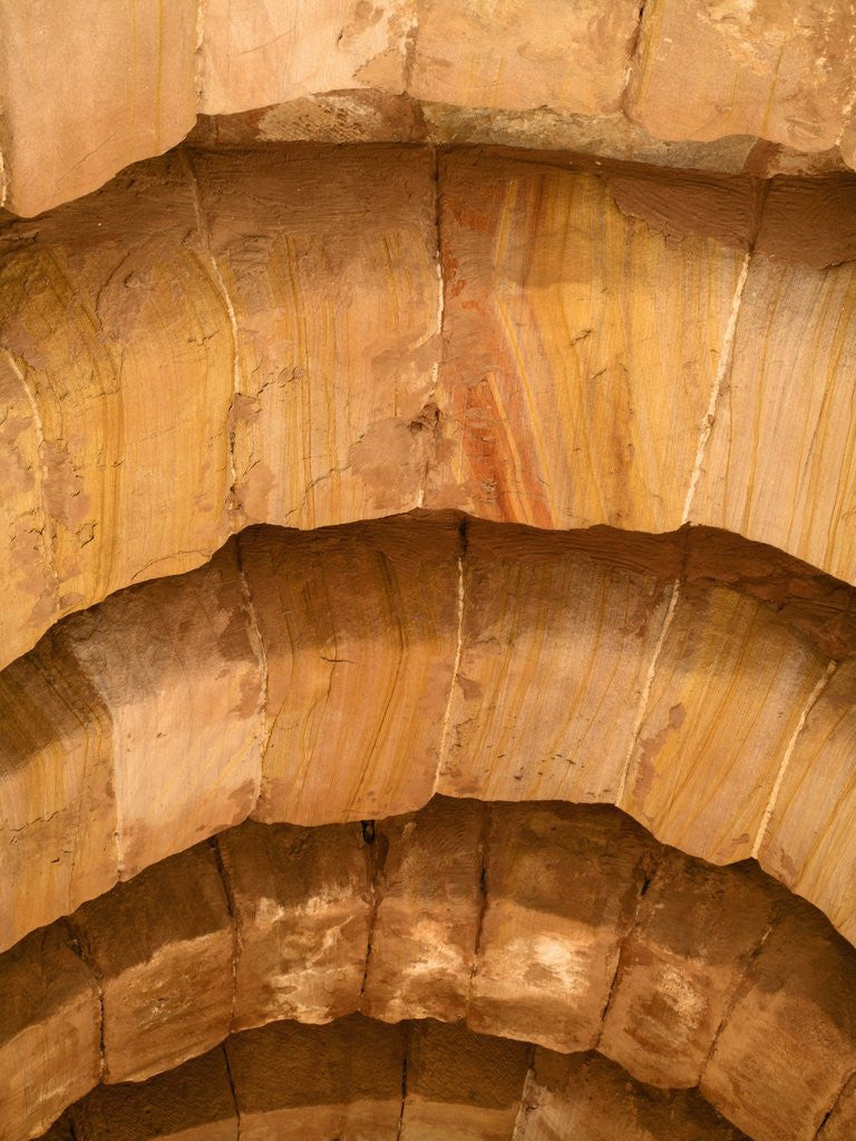 Detail of Roof arches in the Urn Tomb at Petra by Anonymous