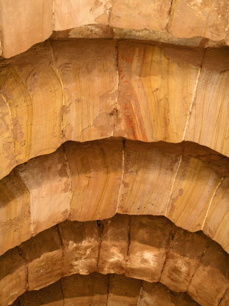 Detail of Roof arches in the Urn Tomb at Petra by Corbis