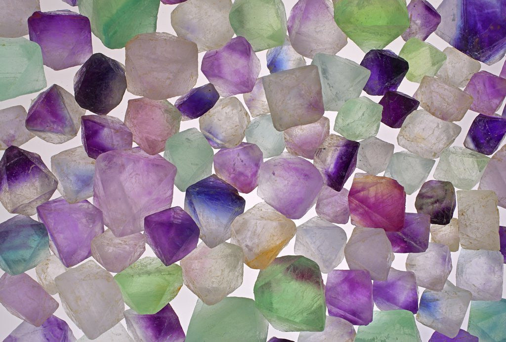 Detail of Fluorite minerals by Anonymous