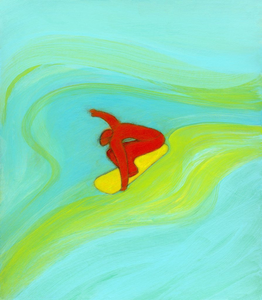 Detail of Man surfing by Anonymous