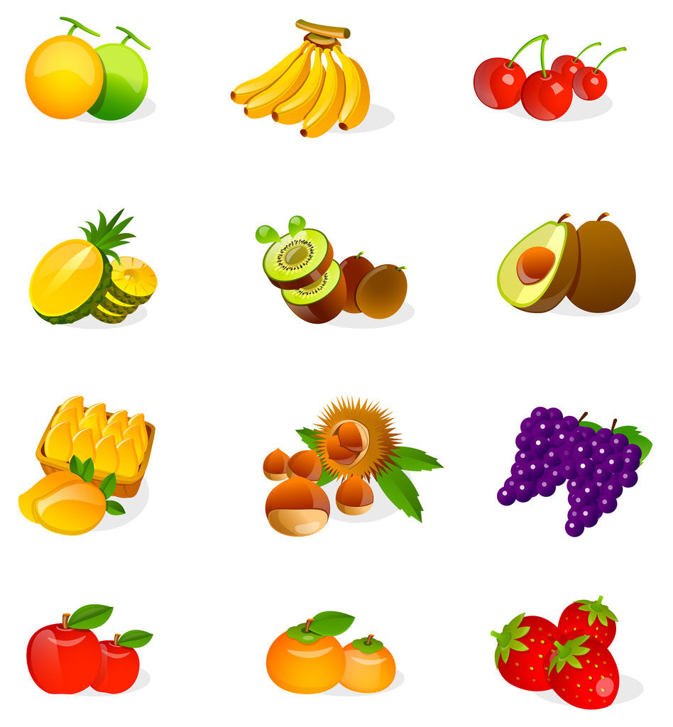 Detail of Different types of fruits by Corbis