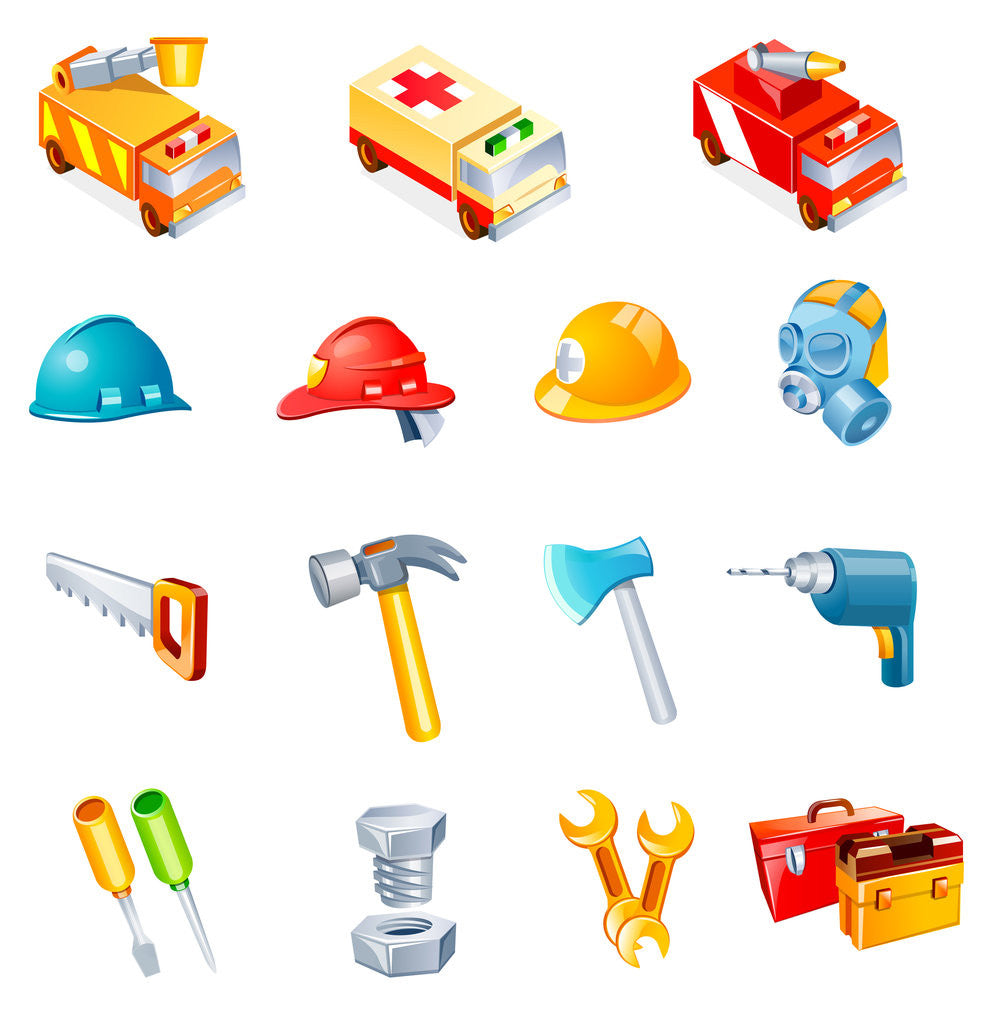 Detail of Different types of industrial objects by Anonymous