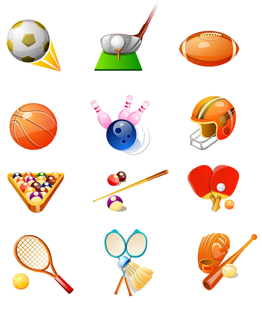 Detail of Different types of sports favors by Corbis