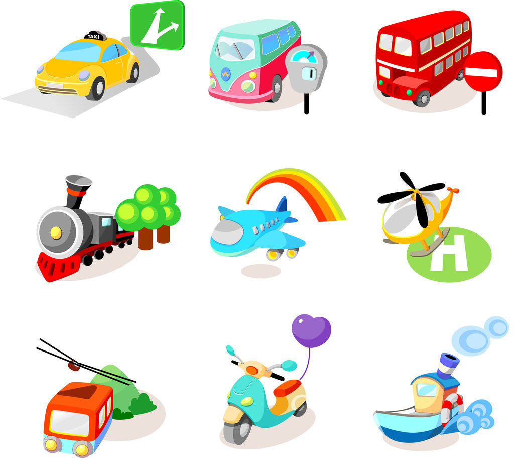 Detail of Close-up of various modes of transports by Anonymous