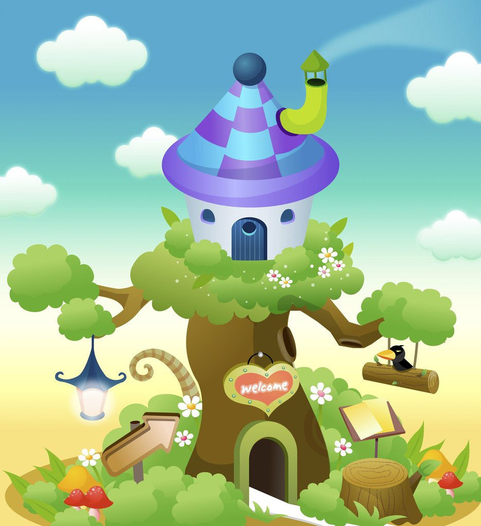 Detail of House on a tree trunk by Anonymous