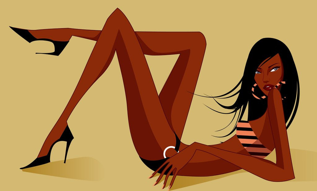 Detail of Woman in a swimwear by Anonymous