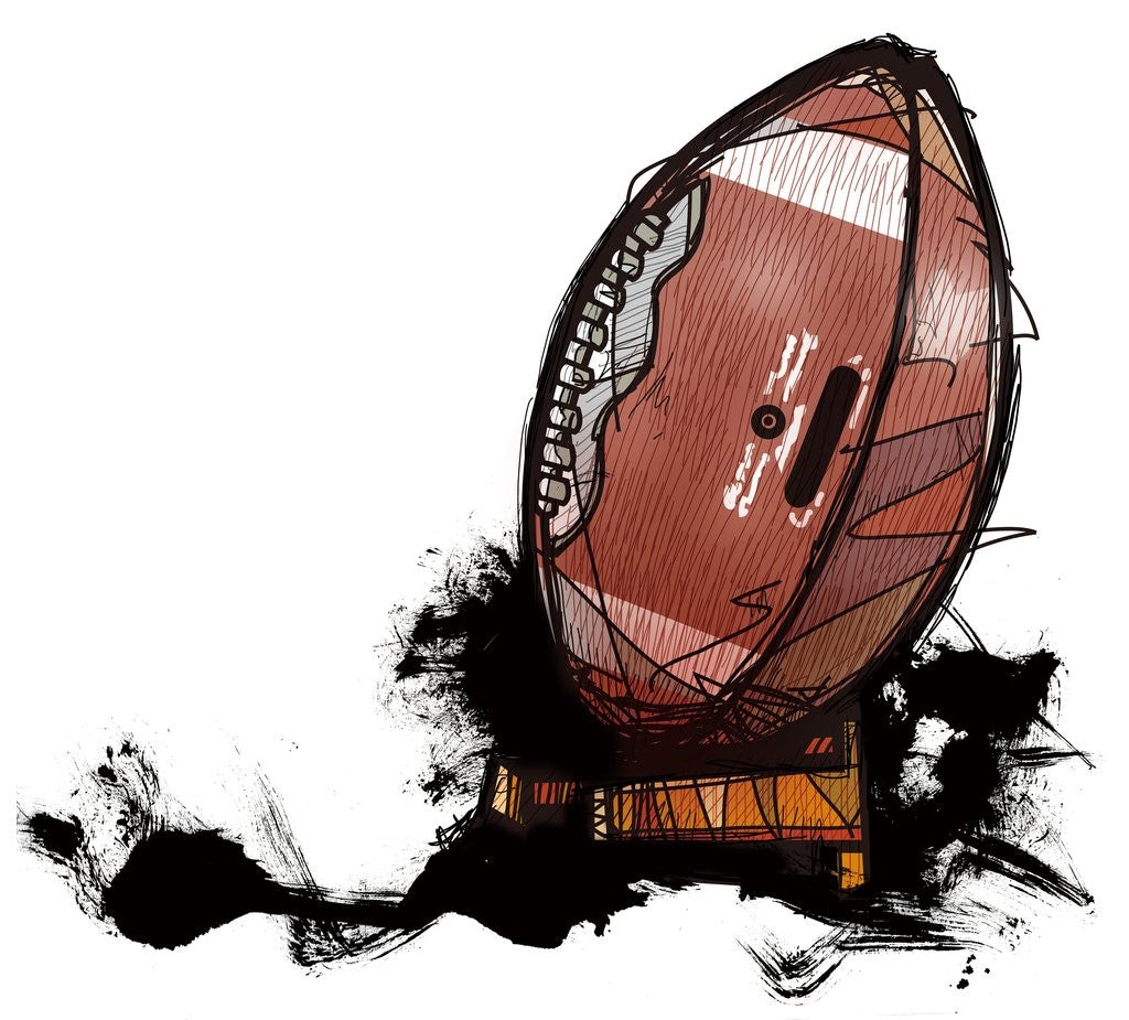 Detail of American football by Anonymous