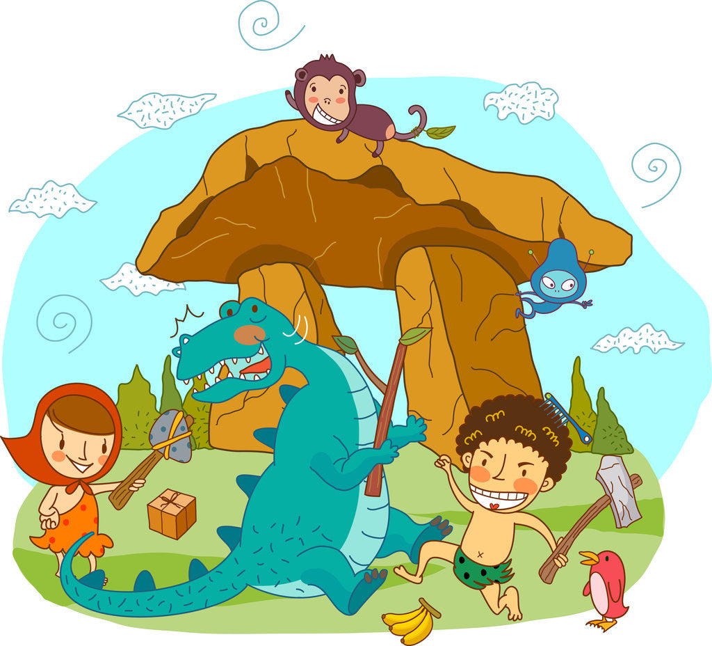 Detail of People with animals in park by Anonymous