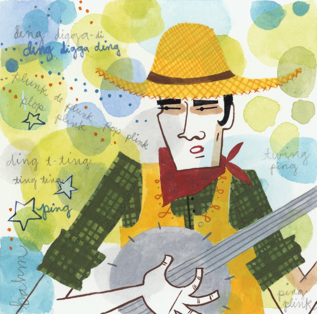 Detail of Banjo Player by Anonymous