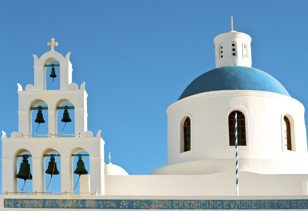 Detail of Church of Panagia of Platsani, Oia Caldera Square, Greece by Anonymous