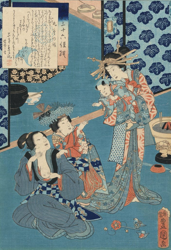 Detail of Tale of the Courtesan Kokonoe by Utagawa Toyokuni