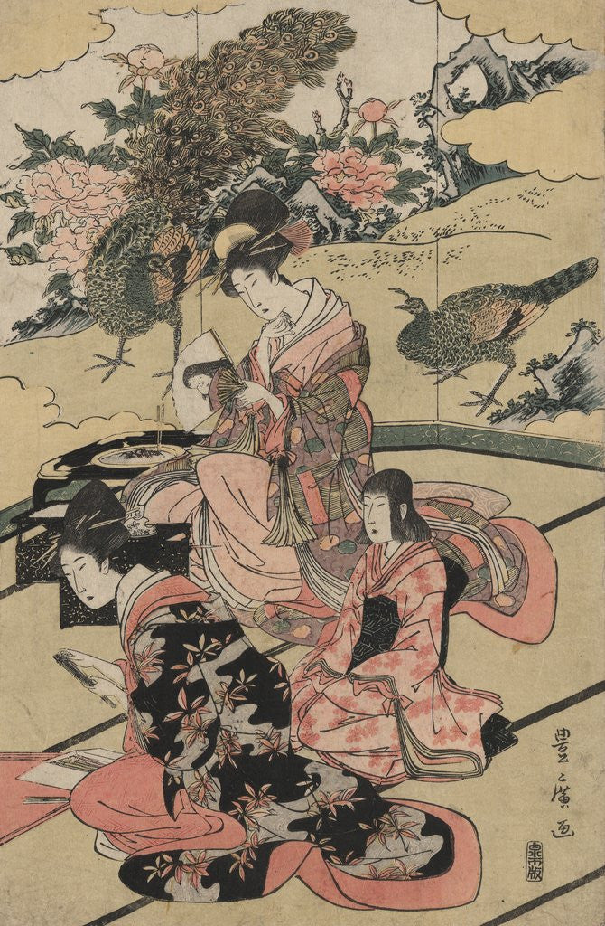 Detail of A Daimyo's Mansion by Utagawa Toyohiro