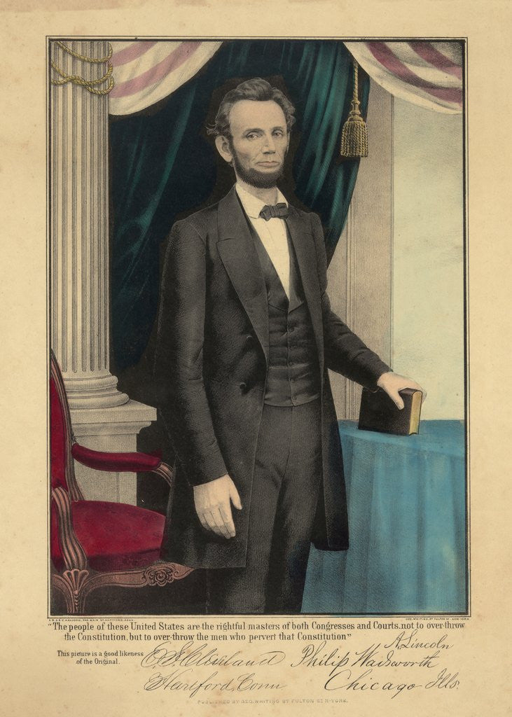 Detail of Three-quarter portrait of Abraham Lincoln by Anonymous
