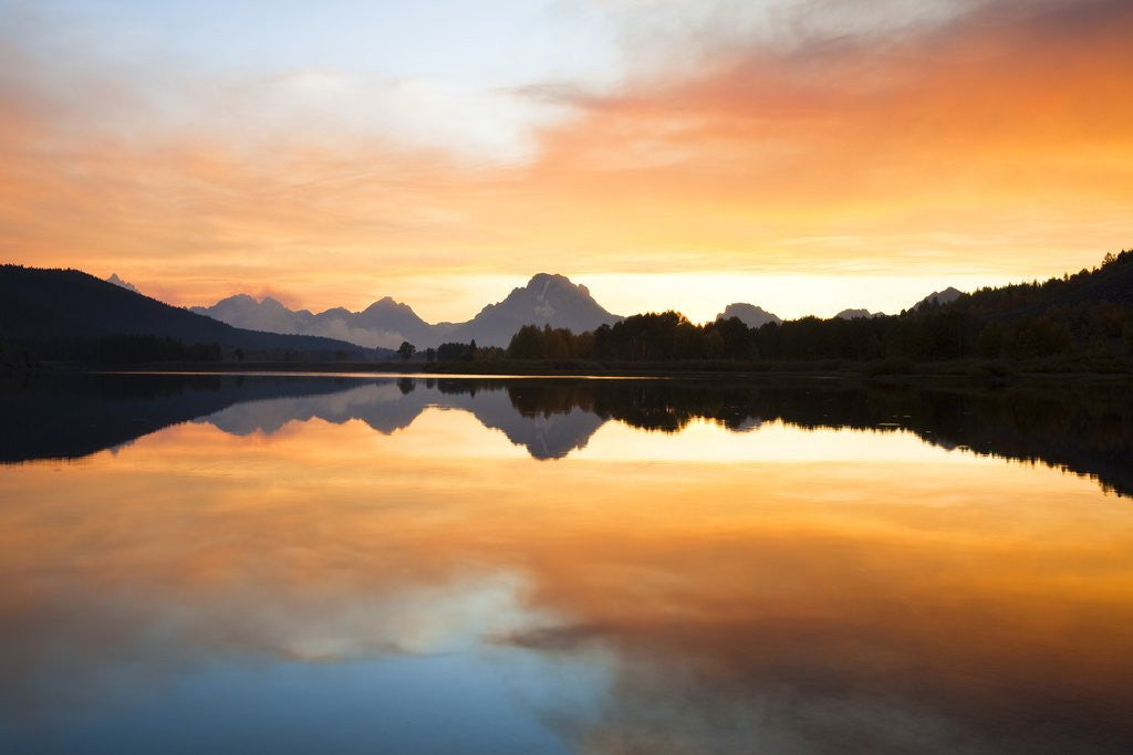 Detail of Sunset over the Snake River at Oxbow Bend by Anonymous