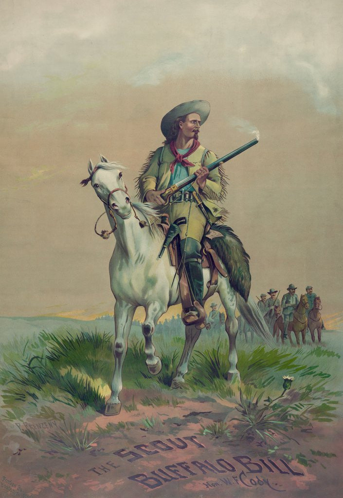 Detail of The scout Buffalo Bill by Anonymous