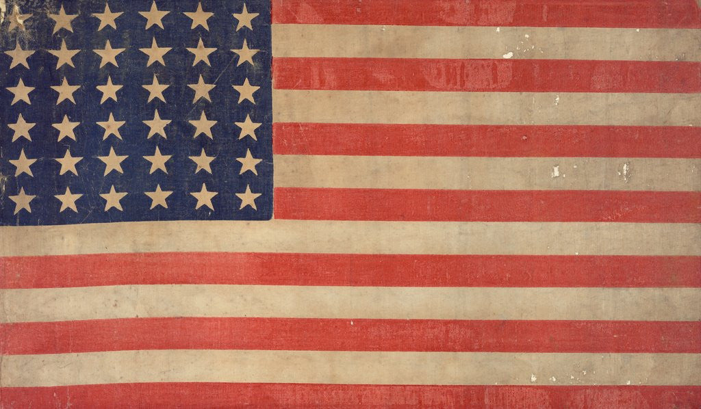 Detail of Thirty-six star flag by Corbis