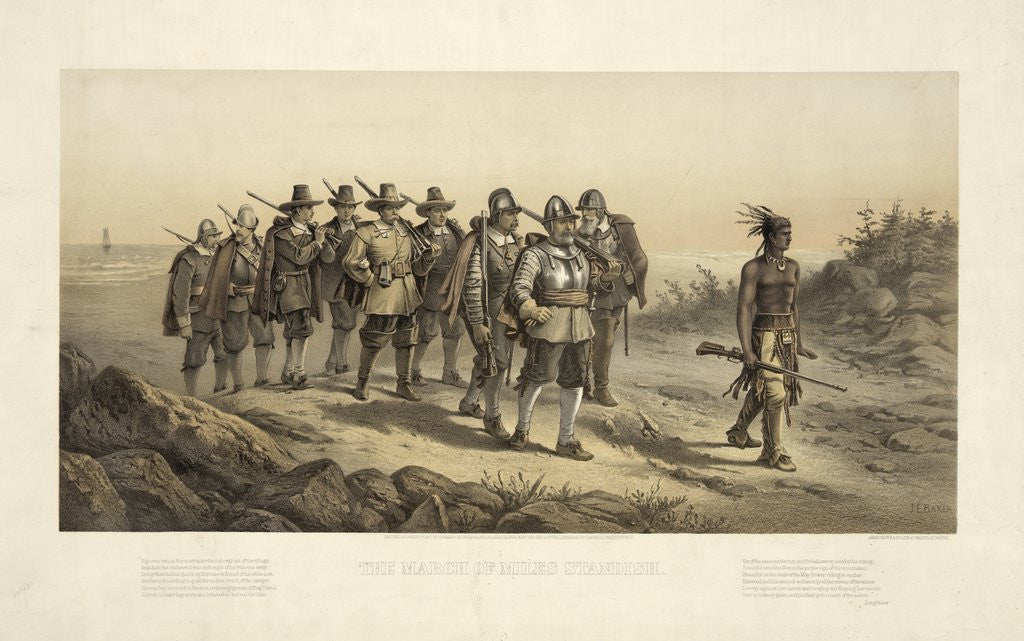 Detail of The March of Miles Standish by Anonymous