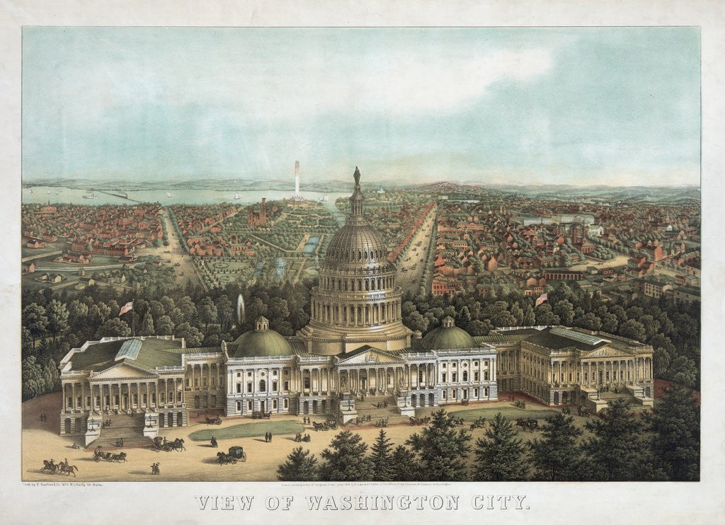 Detail of View of Washington City by Anonymous