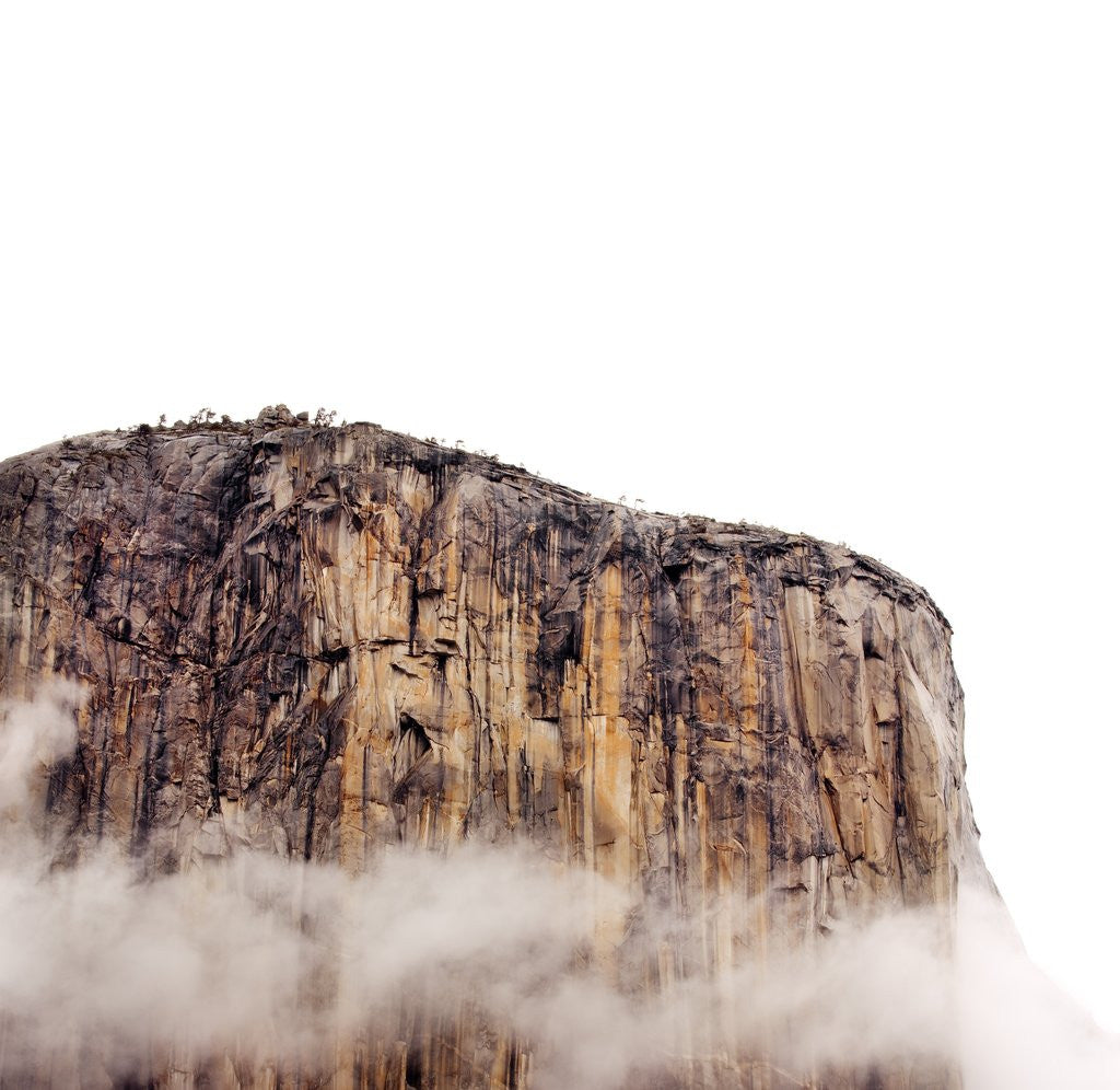 Detail of Sheer cliff rising above clouds by Anonymous