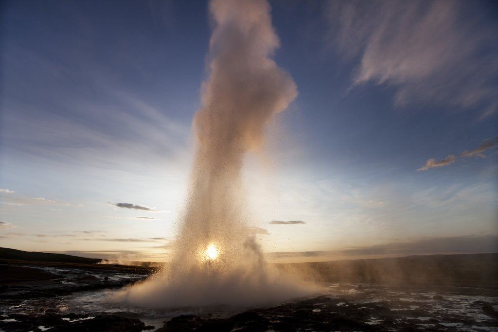 Detail of Strokkur Geyser at sunrise by Anonymous