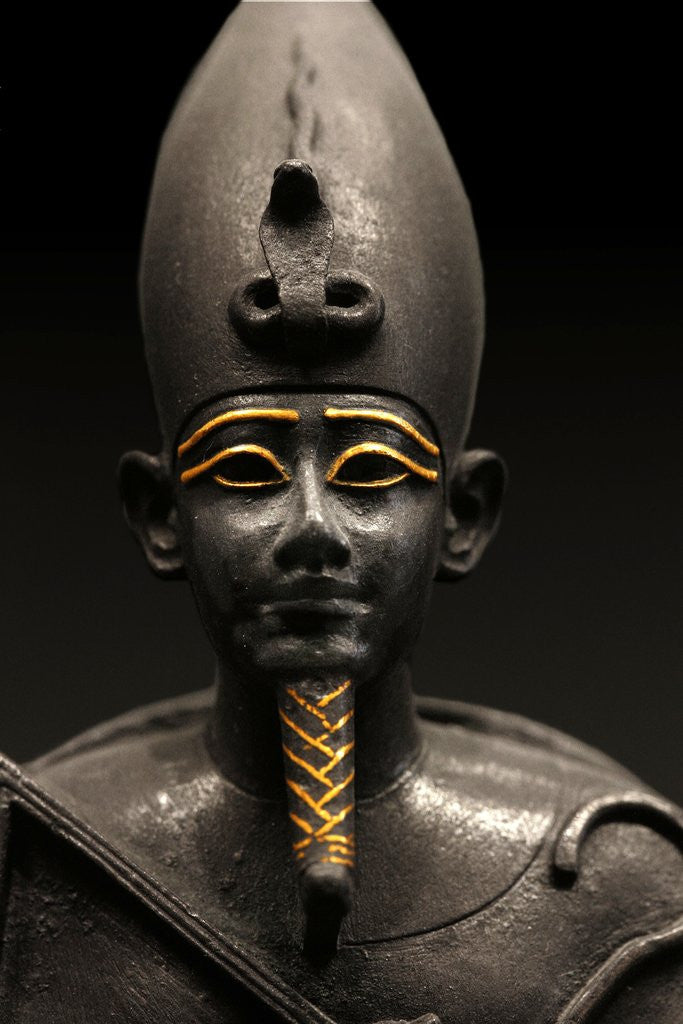 Detail of Detail of statuette of Osiris sitting by Anonymous