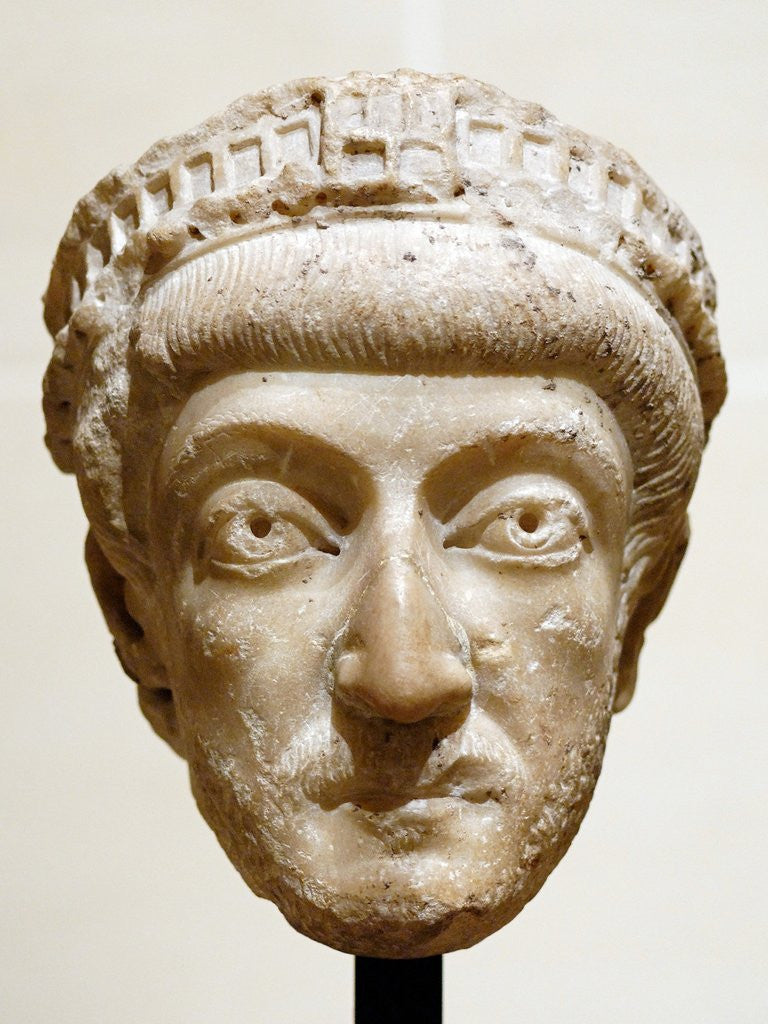 Detail of Bust of Byzantine Empreror Theodosius II by Anonymous